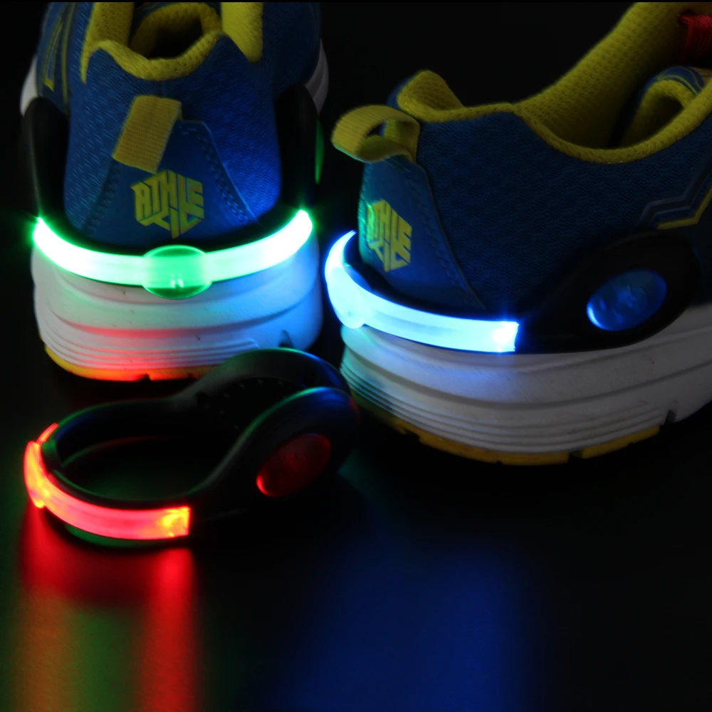 

LED warning light clip Colorful flashing shoe clip for night running and night riding with rechargeable battery