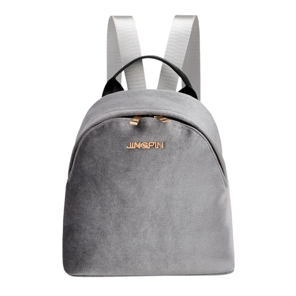 

Women Backpack 2019 Fashion Simple School Backpack Women Suede Solid Color Large Capacity Casual Versatile Shoulder Bag K510