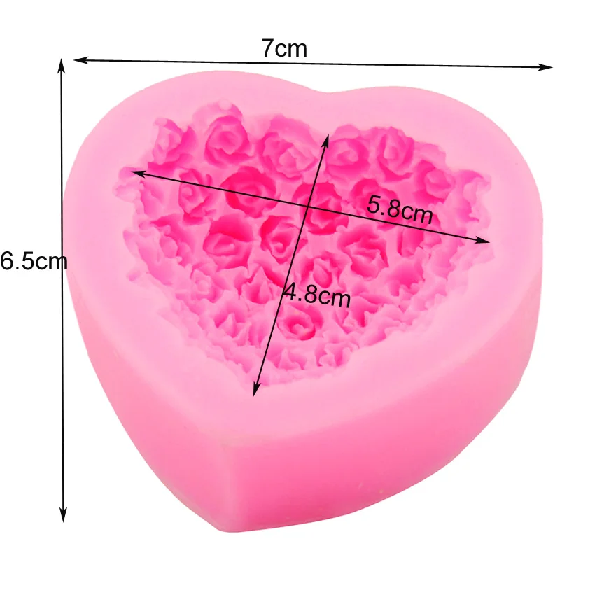 Sophronia S036 3D Любовь Сердце Роза Форма Силиконовые Формы Сахар ремесло помадка торт шоколадные формы украшения выпечки Инструменты