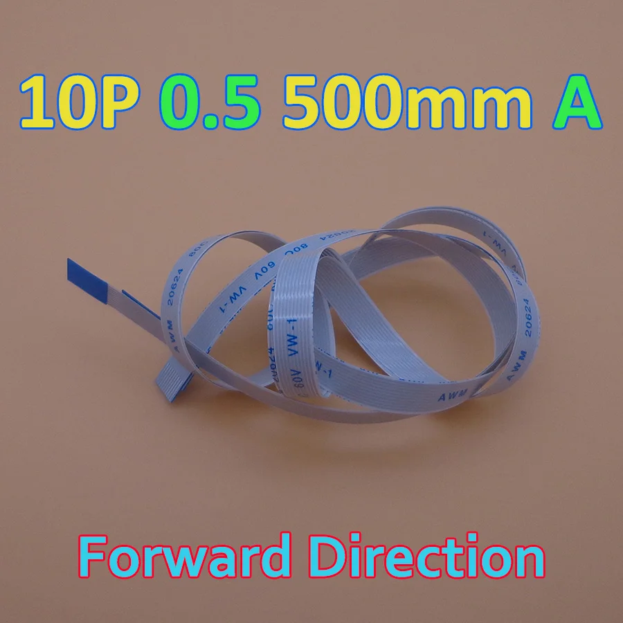 1100pcs 10 Pin Flat Switch Ribbon Flex Cable Power Button 10pin 0.5mm