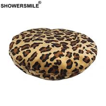 SHOWERSMILE, зимняя шапка, леопардовые береты для женщин, желтый хлопок, плоская кепка s, Дамская, винтажная, британская Кепка утконоса, теплая Кепка художника