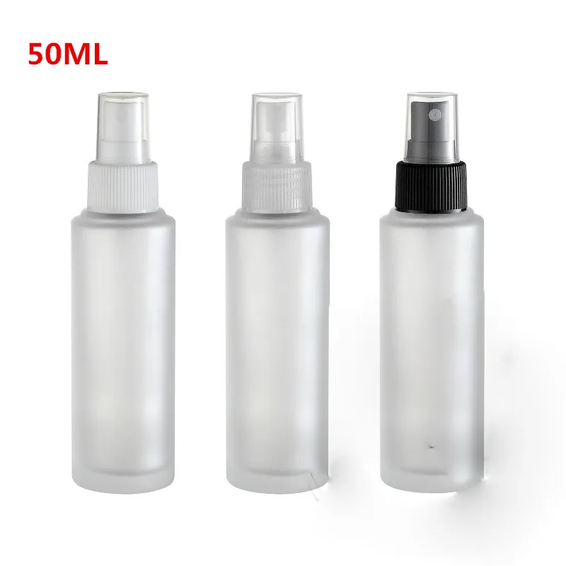 (12pcs/lot)50ml empty round frosted spray bottle,1.7oz refillable