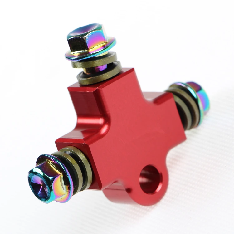 

Motorcycle Hydraulic Brake Hose Pipe Tee Coupling Tee Fitting Tee Connector 3way Adapter free shipping