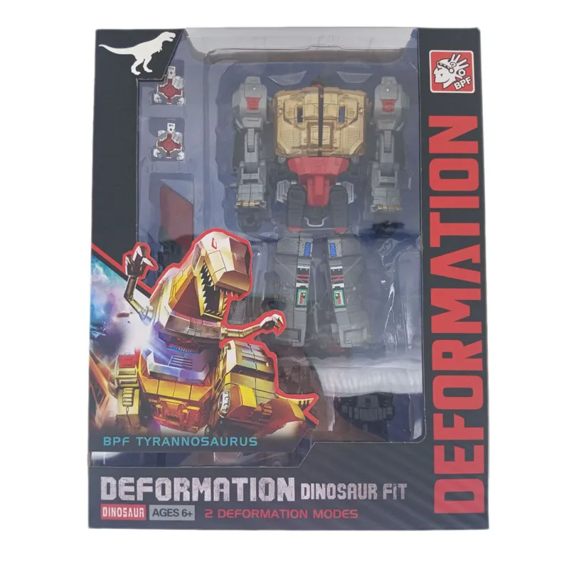 G1 BPF трансформация Dinoking Volcanicus Grimlock Slag Sludge Snarl Swoop slash Dinobots 5в1 фигурка робота игрушки - Цвет: Grimlock With Boxes