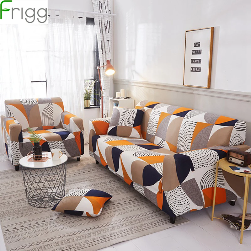

1/2/3/4 Seater Printing Sofa Cover Modern High Elastic Polyester Couch Sofa Slipcovers Chair Furniture Protector Living Room
