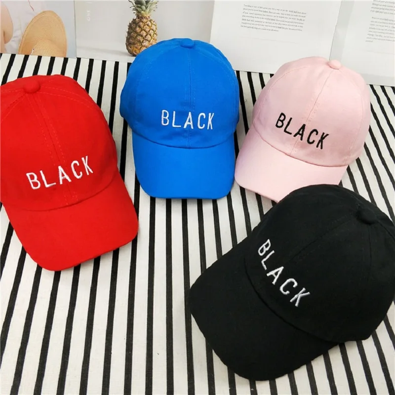 Baby Baseball Cap Letter Black Embroidery Sun Hat For Baby Boys Summer Hat For ChildrenHats