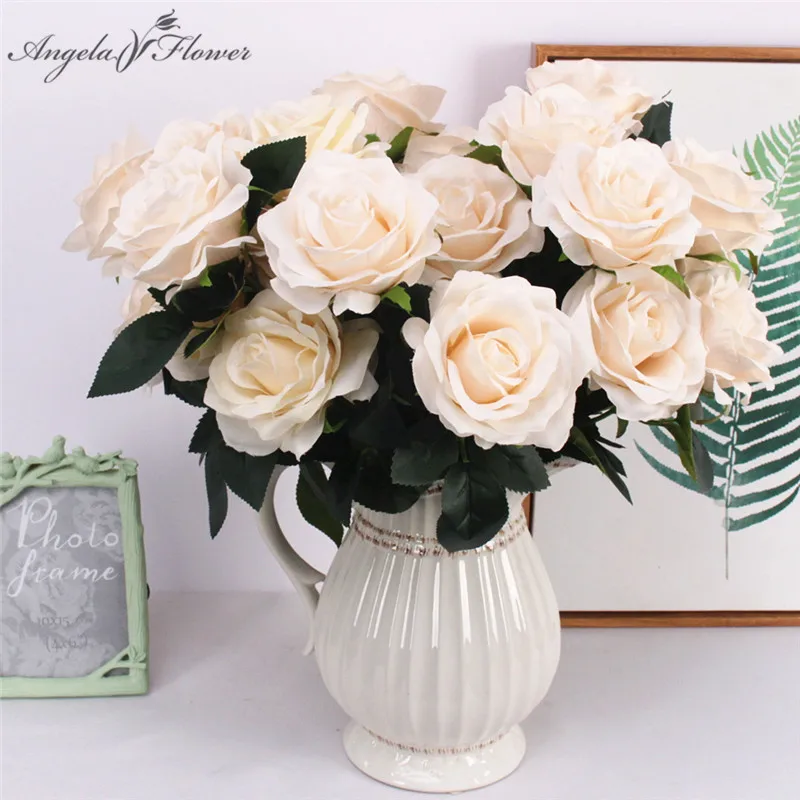 7 голов 40 см букет французских роз для гостиной, офиса, украшения сада, искусственные цветы, розы, шелковые цветочные искусственные цветы