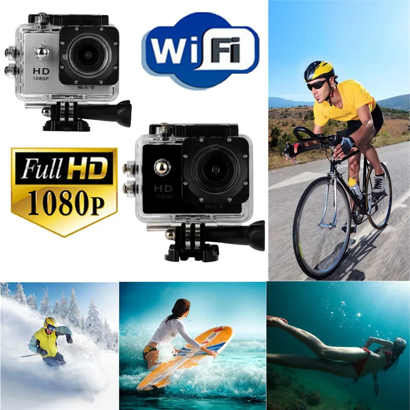 

Wifi 12MP HD 1080P Car Bike Helmet Cam Sports DV Action Waterproof Camera deportiva aksiyon kamera XinSiLu