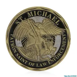 Дети любят интересные Saint Michael и полицейский памятная монета цинковый сплав памятная монета коллекция