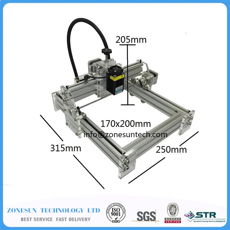 Laseraxe 405nm 5500mW DIY Desktop Mini Laser Engraver Leather Engraving Machine Laser Cutter Etcher Adjustable Laser Power