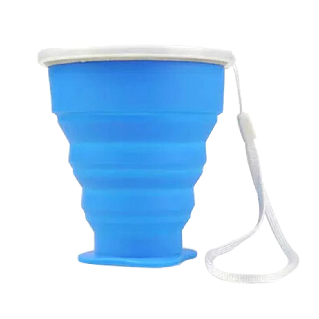 200 мл Vogue Открытый Путешествия силиконовый выдвижной складной tumblerful телескопический складной стаканчик для воды - Цвет: Синий