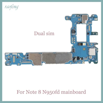 

Raofeng High quality Motherboard for Samsung galaxy Note 8 n950fd unlocked for dual sim mainboard with chip logic board
