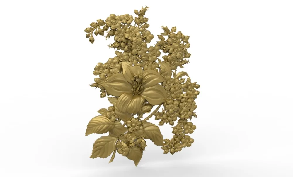 3D Model STL for CNC Router Carving Artcam Aspire Flowers Rosete Decor 7051 