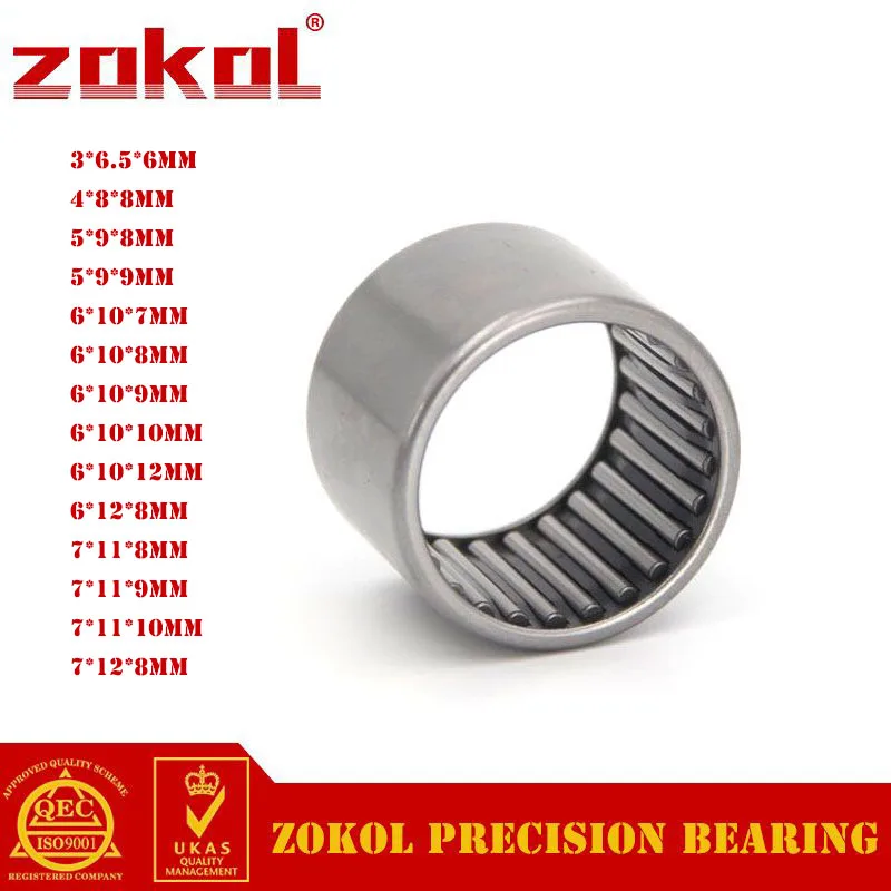 Bearings HK1212 12x16x12 mm Drawn Cup Needle Roller Bearings 5pcs