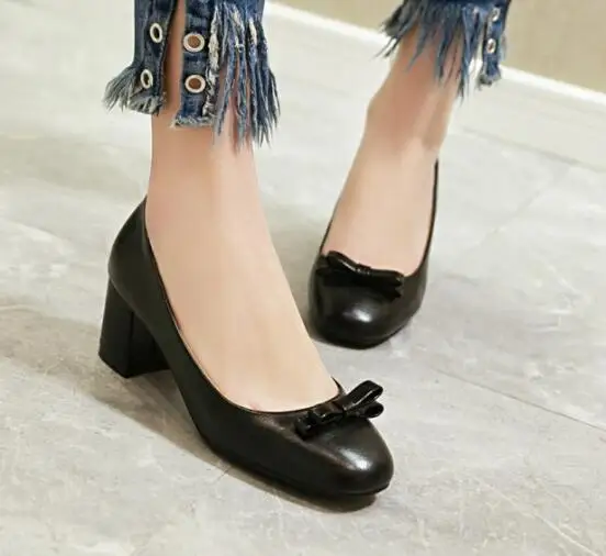 Zapatos Mujer Женские туфли лодочки на массивном каблуке Женская обувь высоком Sapato