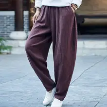 Для весны и лета, хлопок и лен зеленый/кофе/черный Кунг-фу Брюки-ушу тай женские шаровары Chi из мультфильма «Холодное сердце» монахини медитация Штаны