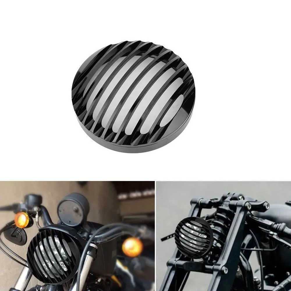 Black Grill Headlight Cover For Harley Sportster Cruiser XL883 XL1200 XL 2004-12