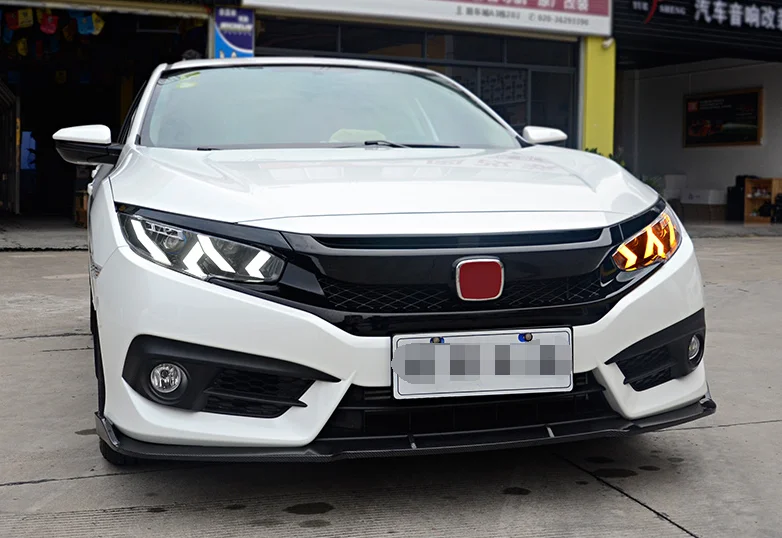2 шт. светодиодный фары для Honda Civic- Автомобильный светодиодный свет двойной ксеноновые линзы автомобильные аксессуары Габаритные огни противотуманных фар