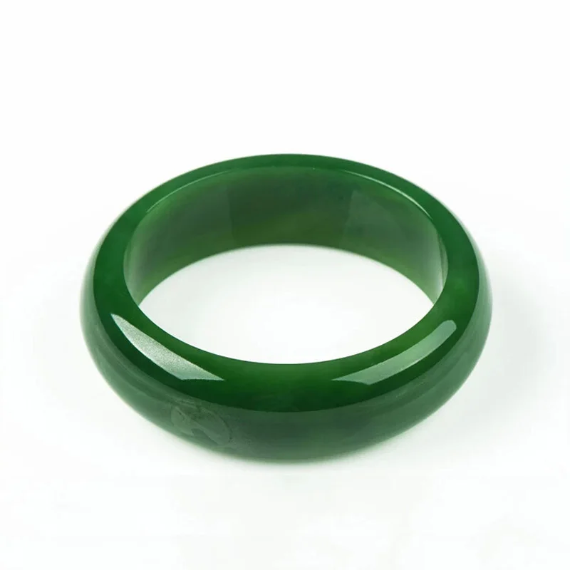 

Natural jade bracelet spinach green exquisite jade bracelet bracelet gift of a woman