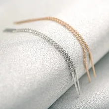 

Real Big Brand 18K Rose Gold Plated Simple Dangle Earrings for Women Anti Allergies 12190