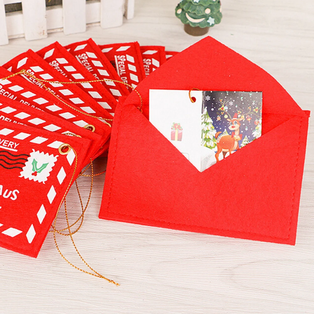 Шт. 1 шт. ткань Рождественский Санта-Клаус конверт маленький красный принт сумка Офис школа домашний стол украшения принадлежности Креативный год подарок