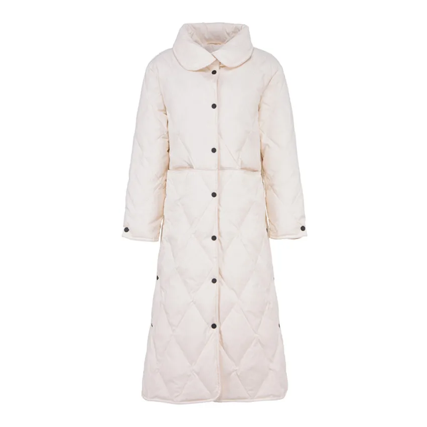 2018 Autumn Plus Size Women Long Down Coats Light Thin Down Jackets Lady Slim White Duck Down Jacke