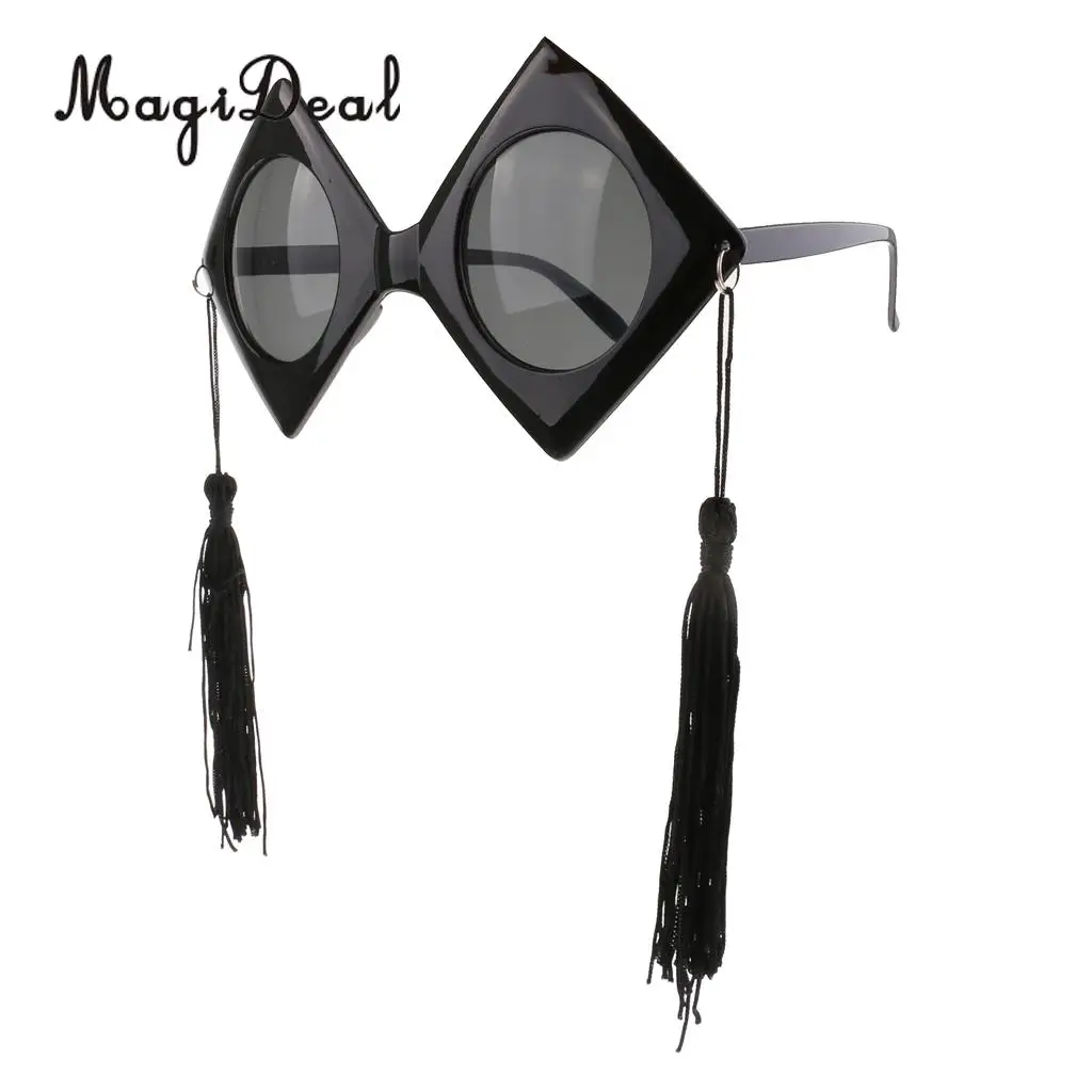 2pcs Vintage Fun Black Master Doctor Graduation Hat Design Sunglasses Tassels Party Photo Booth Glasses Fancy Dress Accessories