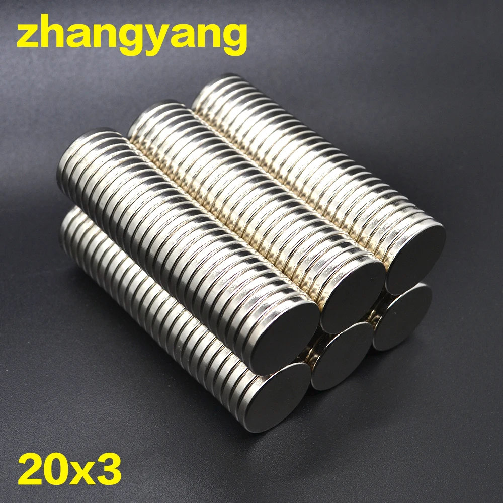 20pcs 20mm x 3mm Super Strong Disc Rare Earth Neodymium 20*3