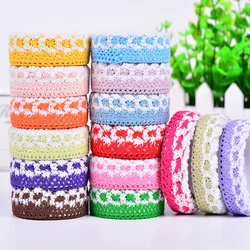 2Pcs Creative Sweet Solid Lace Color Fabric Profile Paper Tape Knitted Lace Cloth Diy Decoration Tape Office School Supplies 2Pcs Creative Sweet Solid Lace Color Fabric Profile Paper Tape Knitted Lace Cloth Diy Decoration Tape Office School Supplies