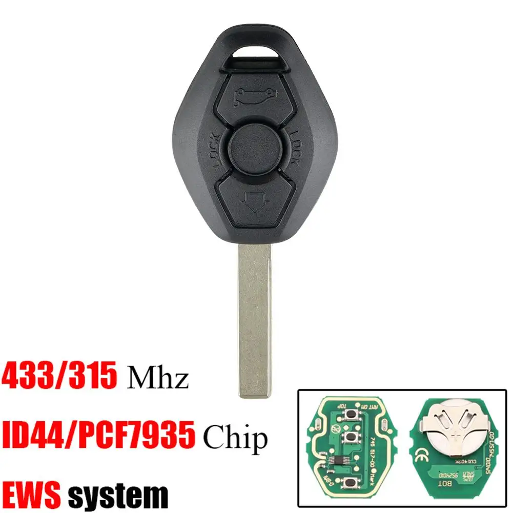 

1PC Car Remote Key For EWS Series ID44 PCF7935 Chip Keyless Entry Transmitter