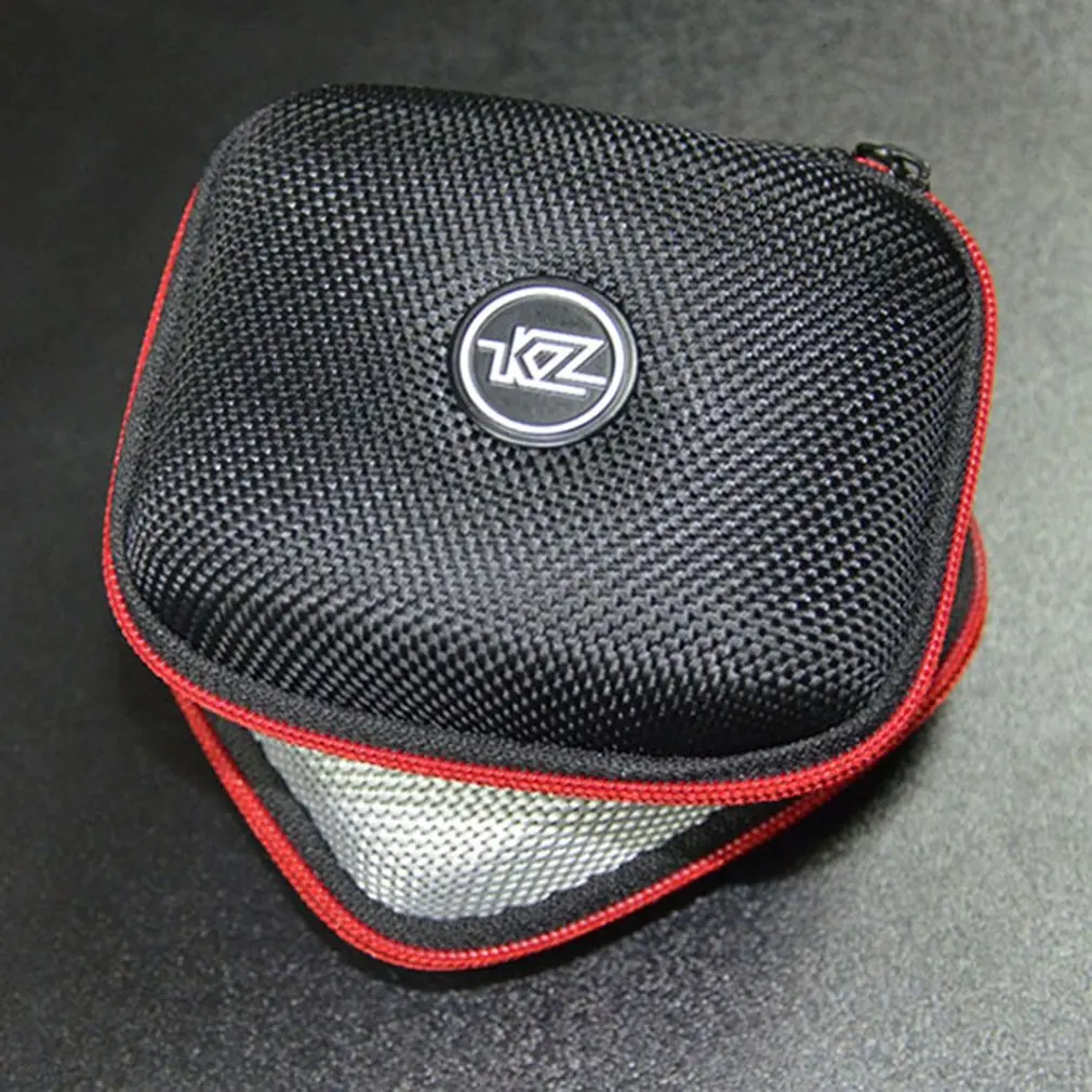 KZ Portable Mini Nylon Earphone Storage Organizer Earphone Holder Carrying Hard Case Winder Stretch Earbud Storage Case