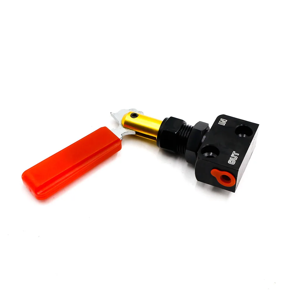 Billet aluminium Brake Proportion Valve Adjustable Prop Brake Bias Adjuster Racing Car Lever Type( Silver+Red) TT100630