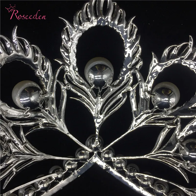 Хит продаж Корона Miss Universe разных размеров жемчужные перья круглые тиары RE484C|big crown