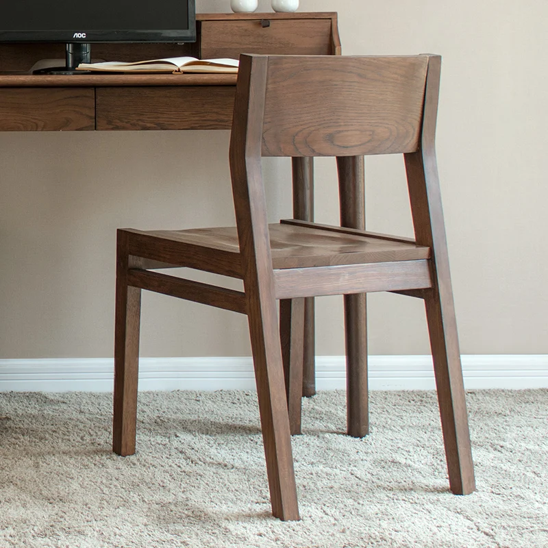 Pure Solid Wood Dining Chair American Black Walnut Color White Oak Pure Solid Wood Dining Chair American Black Walnut Color White Oak Study Chairs Meal Furniture In From On