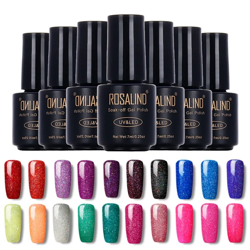 

1pcs 7ML Black Bottle Rainbow Nail Polish Gels Keep Shiny Long-lasting Nail Gel Polish UV LED Gel