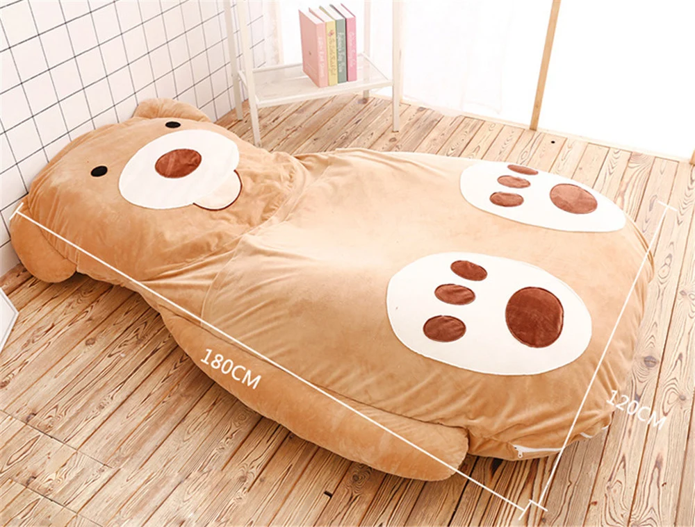 cute soft stuffed bear beanbag tatami kids plush bed mattress sofa doll 7