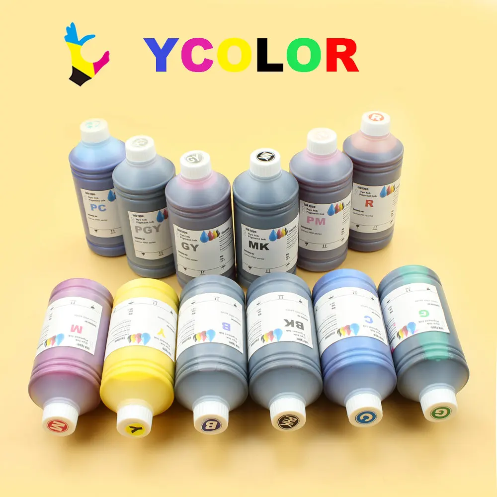 

DGYCJLFP 1000 мл 12 цветов/комплект, совместимые пигментные чернила для Canon PFI 57, чернильный картридж для принтера Canon PRO 520 540 540S 560S