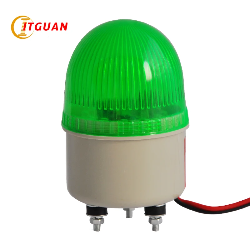 LTE 5071 Green LED Mini 1W Warning Light With Bolt Bottom Alarm Light Emergency Beacon Lamp