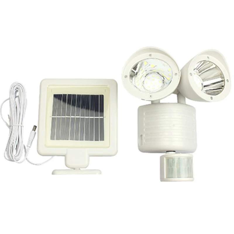 2019 New 22 LED Solar Light Body Sensor Outdoor Wall Lamp Double-headed Spotlights Highlight for Garden Yard (4)