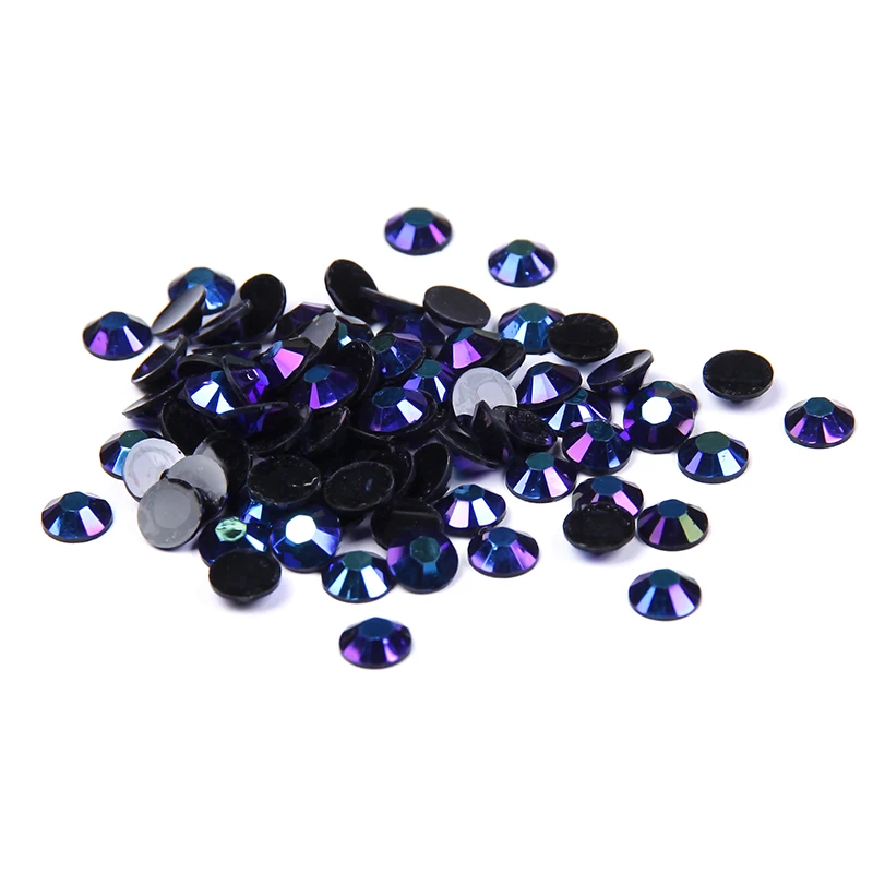 

Glue On Resin Rhinestones Purple Black AB 1000pcs 2-5mm Imitation Facets Non Hotfix Diamonds Stones DIY Craft Embellishment