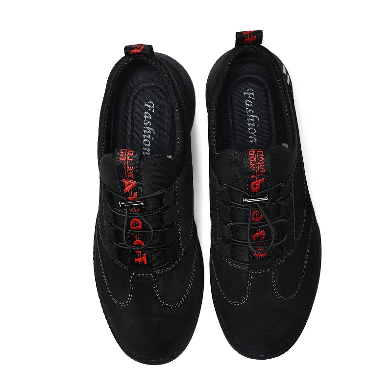 Plus Size 38-46 Men Running Shoes Genuine Leather Sport Shoes Men Breathable Mesh Men Sneakers 