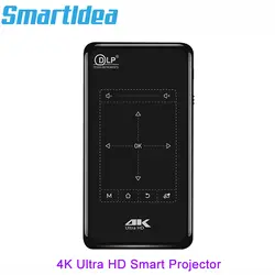 Smartldea 4 к Мини Мобильный проектор Android 6,0, BT4.1 портативный HD проектор 5000 мАч батарея сенсорные клавиши беспроводной адаптер