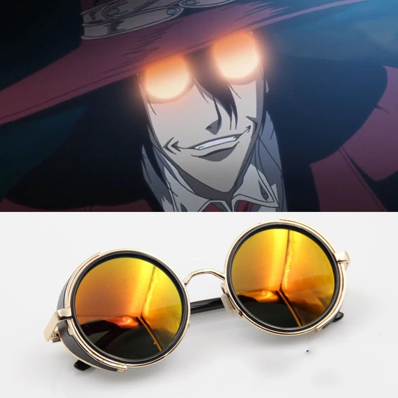 

HELLSING Alucard Vampire Hunter Tailored Dark Cosplay Glasses Sunglasses Prop