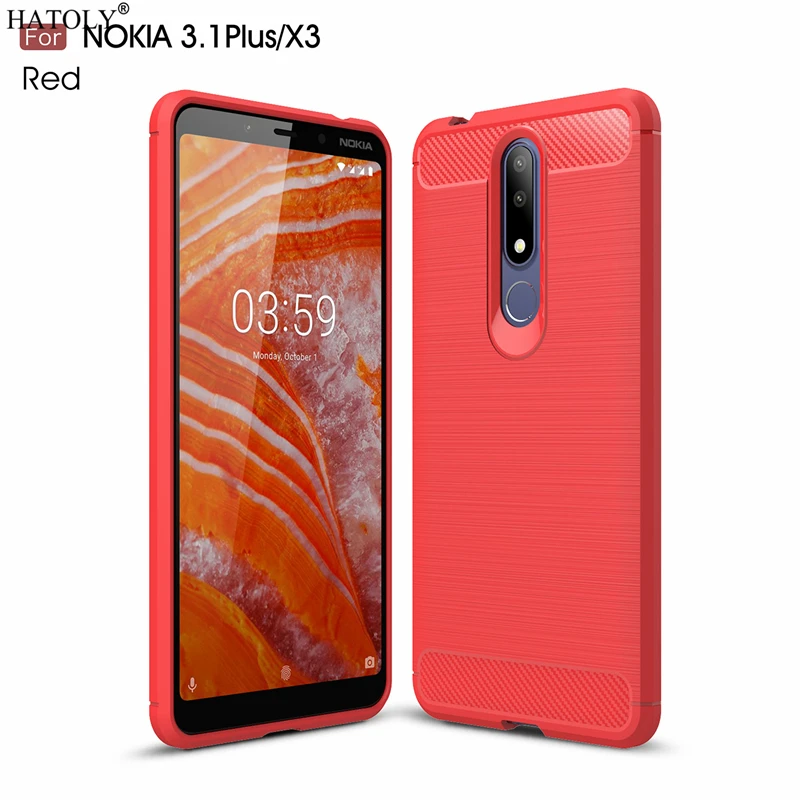 Чехол HATOLY для Capas Nokia 3 1 Plus противоударный мягкий чехол из ТПУ с начесом