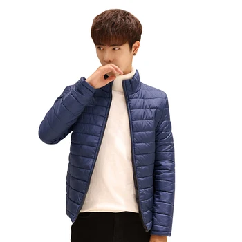 

Men Fashion Winter Stand Collar Zip Thicken Jacket Warm Short Slim Outwear Coat