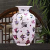 Antique Jingdezhen Luminous Ceramic Vase With Flowers and Crane Patterns Ceramic Table Vase Porcelain Decorative Vase 1