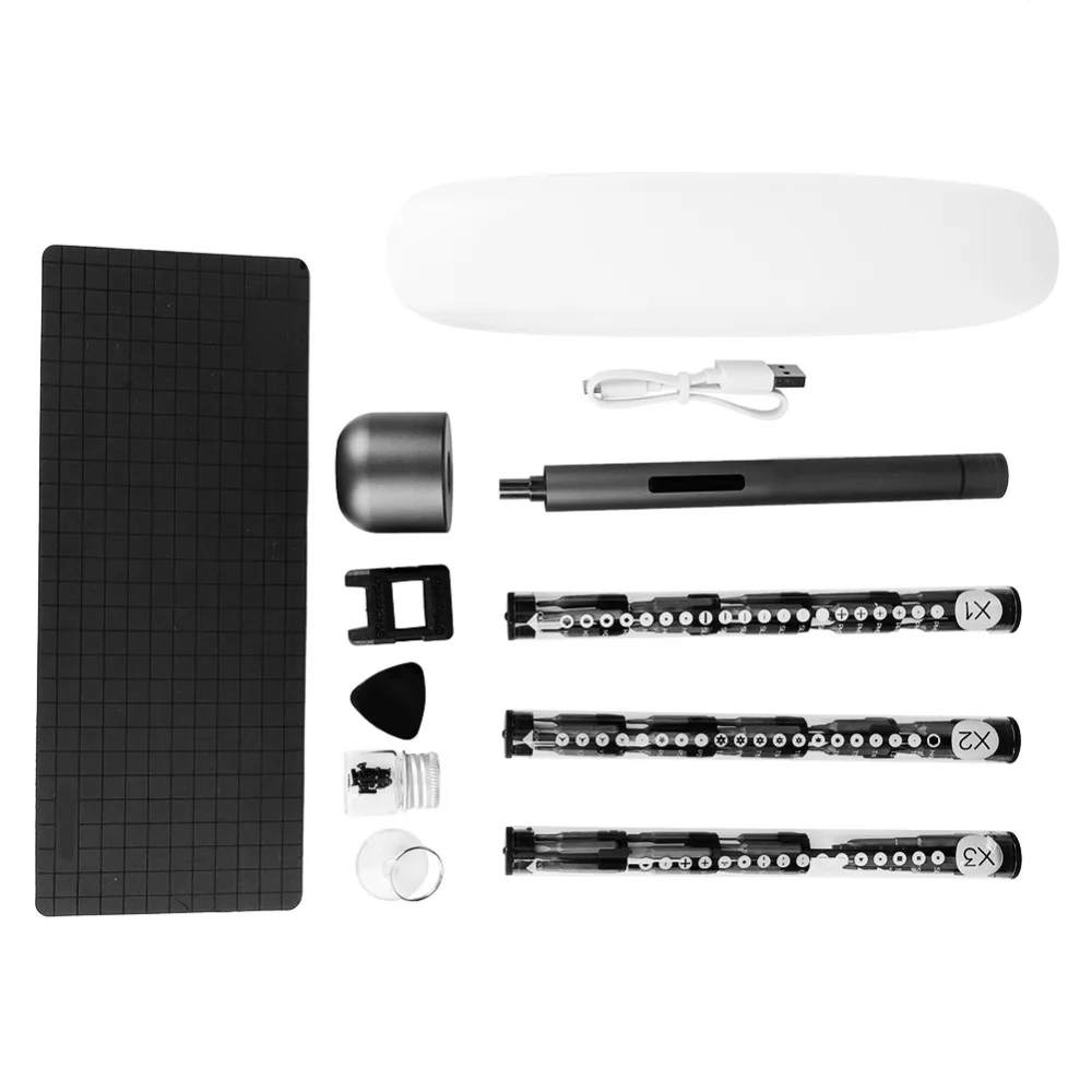 

1Set Portable Mini Electric Screwdriver with 56 Bits Magnetic Board Accessories Repair Hand Tool Kit