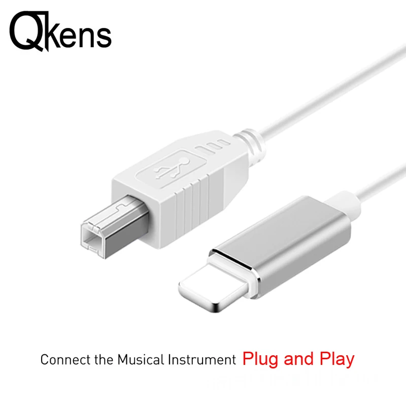 

OTG Cable for IPhone To MIDI USB Type B Instrument Keyboard Adapter for IPhone X XS MAX XR 8 7 6 Electric Piano Audio Connector