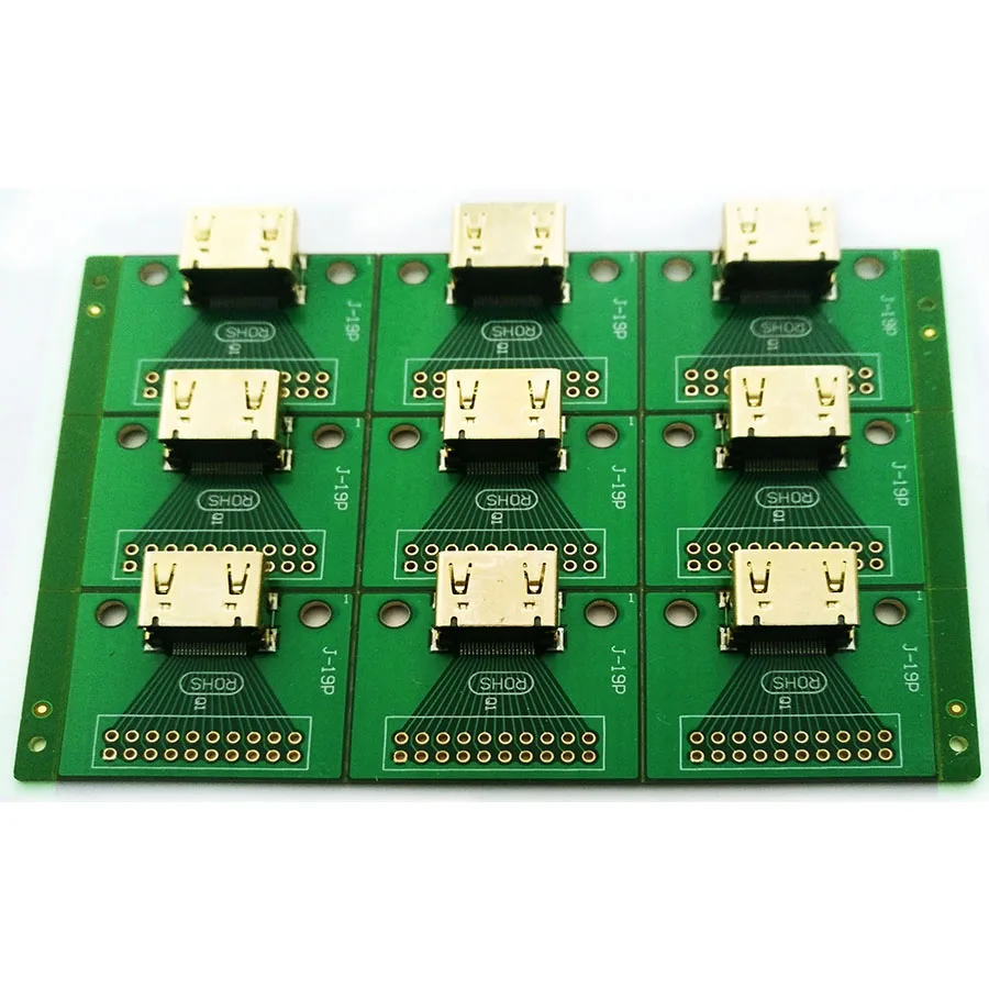 EClyxun позолоченный HDMI 19Pin тестовый разъем Jack 19 Pin адаптер тестовая плата с печатной