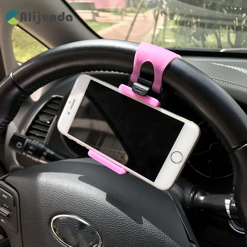 Car Steering Wheel Mobile Phone Holder Elastic Design Mobile Phone